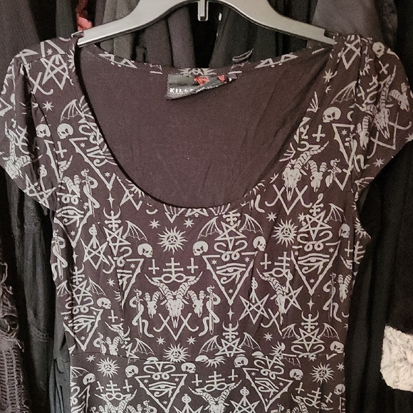 🖤Stylish Black Patterned Dress - Picture 2 of 6